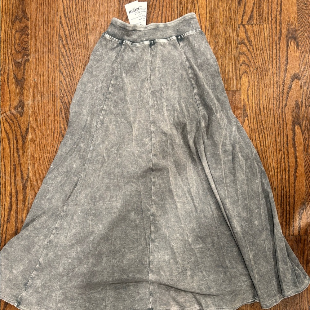 Hard Tail Forever Princess Midi Skirt grey mineral wash